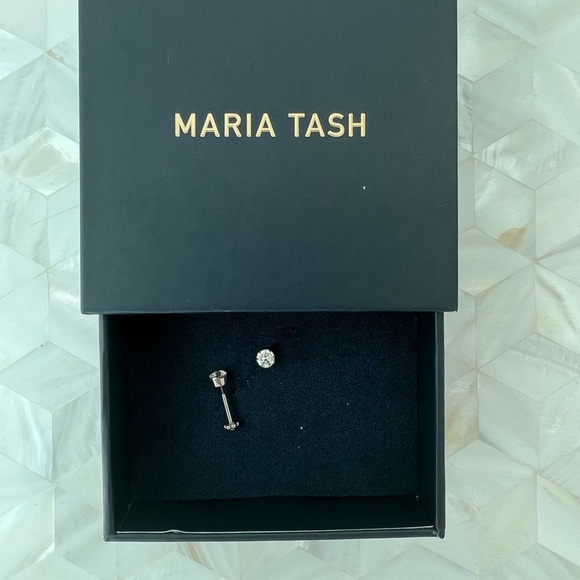 Maria Tash Invisible Diamond Threaded Stud Earring 3.8mm - Picture 2 of 4